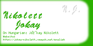 nikolett jokay business card